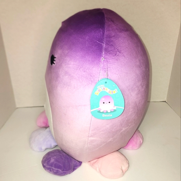 BEULA 🐙 Purple Gradient Octopus wPink Flower Original Squishmallow by Kelly Toy - Picture 5 of 8